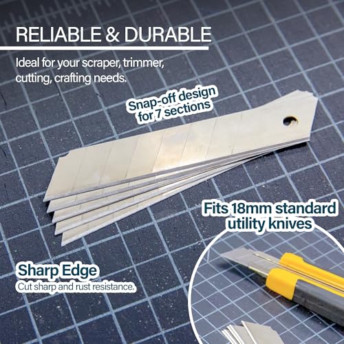 BAZIC Snap-Off Utility Cutter Replacement Blades - 8 Pack