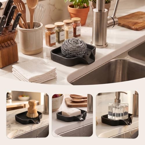 MicoYang Silicone Soap Dish with Drain Spout - Non-Slip & Dishwasher Safe