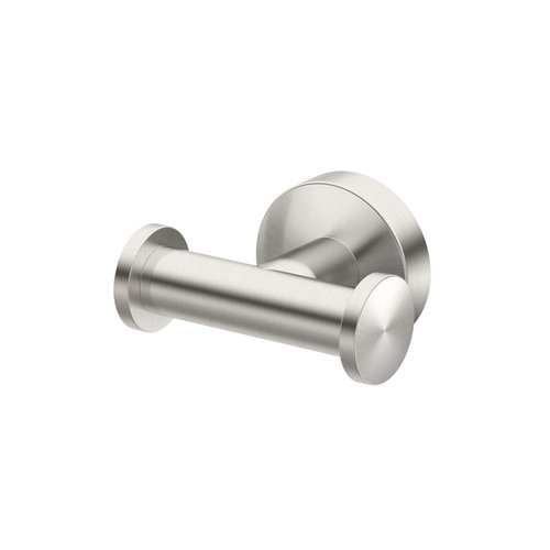 Gatco 4645A Glam 2 Hook Double Robe Hook, Wall Mounted Hook for Bathroom Towels & Robes, 3.10 Inch W, Satin Nickel