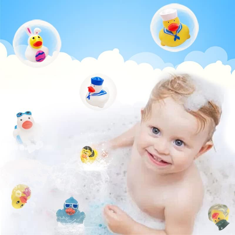 WQTHE Rubber Duck Set - 30 Pack Assorted 2.3 Inch Floater Toys for Kids | Perfect for Parties & Bath Time