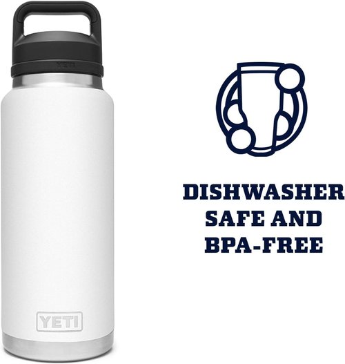 YETI Rambler 36 oz Bottle, Leakproof, Vacuum Insulated, Stainless Steel with Chug Cap, Low Country Peach