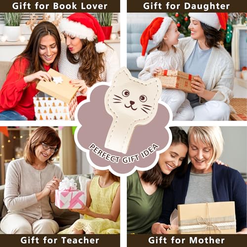 Magnetic Cat Leather Bookmarks - Cute Book Markers for Readers
