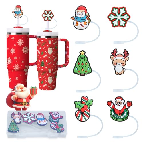 Christmas Silicone Straw Topper for Stanley 30 & 40 oz Tumblers