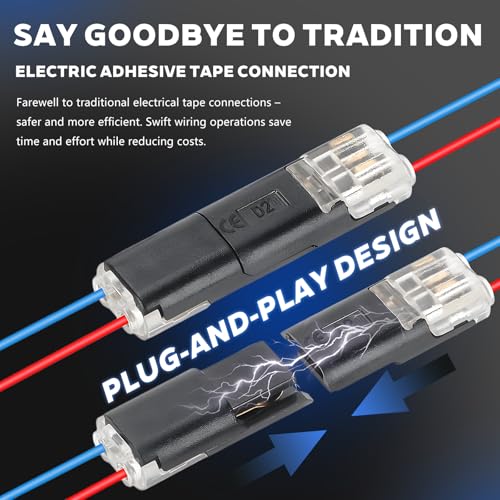 20PCS Low Voltage Double Wire Plug-in Connectors for LED Strips