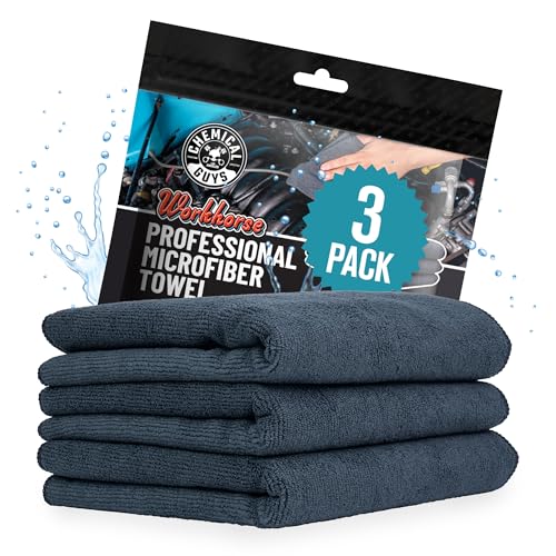 Chemical Guys Workhorse Microfiber Towels 16x16 - 3 Pack