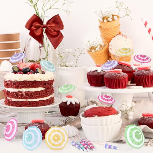 125 Pcs Mini Cocktail Umbrellas – Colorful Drink Picks for Parties