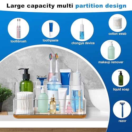 LAREKUN Gold Vanity Makeup Storage Rack for Bathroom & Vanity