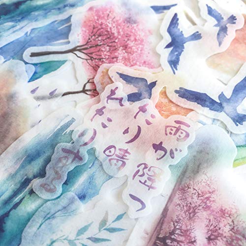 Alideco 60Pcs Forest Cloud Decorative Stickers Set for Journaling and DIY Crafts