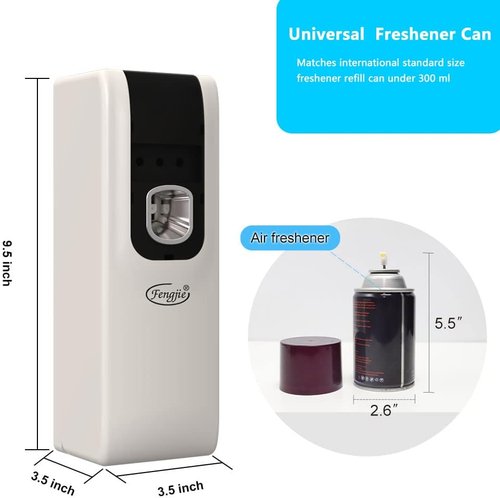 FENGJIE Automatic Air Freshener Spray Dispenser - Wall Mount & Free Standing for Home, Office, Hotel