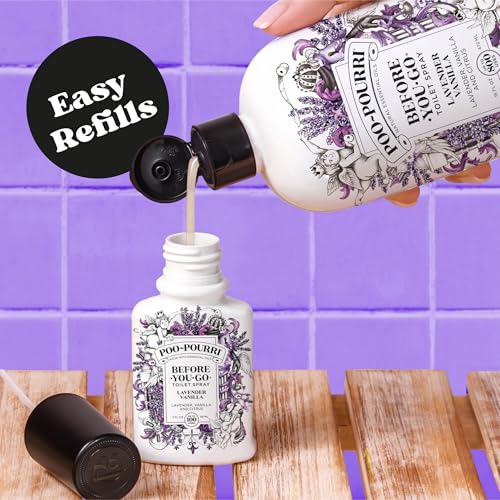 Poo-Pourri Lavender Vanilla Toilet Spray Refill 16 Fl Oz - Up to 800 Uses