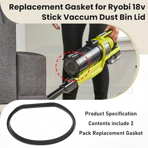 Replacement Wheels and Gasket for Ryobi 18V Cordless Vacuum