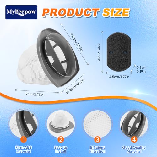 Compatible Bissell Featherweight Vacuum Filters - 3 Pack with Foam Filters