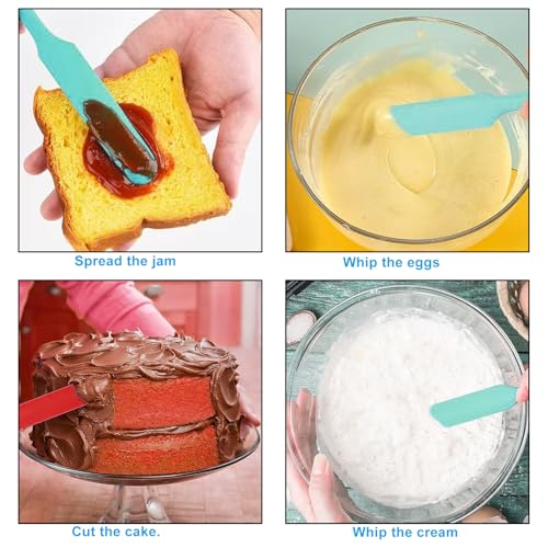 6-Pack Silicone Jar Spatulas - Non-Stick, Heat Resistant, 9.4 Inch