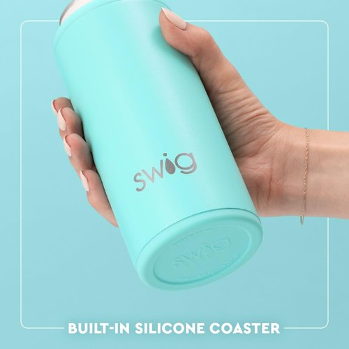 Swig Life Skinny Can Cooler, 12oz Insulated Slim Can Holder, Stainless Steel Cooler, Covers for Tall Beer Bottles, Beach Accessories for Women (Wild Child)