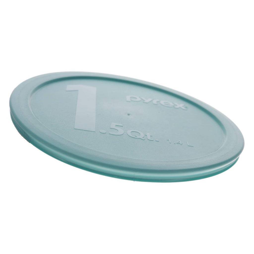 Pyrex 323-PC 1.5qt Sun Bleach Turquoise Mixing Bowl Food Storage Replacement Lids (2-Pack) - Made in USA