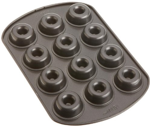 Wilton 12-Cavity Mini Donut Pan, Non-Stick Steel Baking Mold
