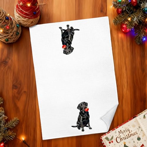 Black Labrador Retriever Kitchen Towels 16x24 - Decorative Gifts