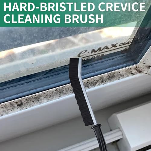 6-Pack Hard Bristle Crevice Cleaning Brushes for Grout & Gaps
