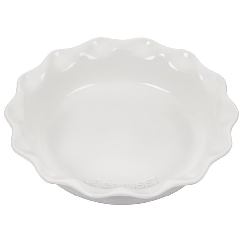 Le Creuset Stoneware 9" Heritage Pie Dish, White