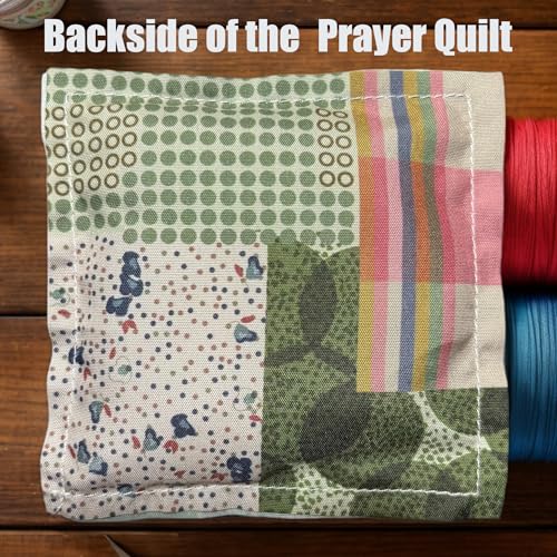 Set of 2 Handmade Pocket Prayer Quilts with Cross - Sympathy Gift