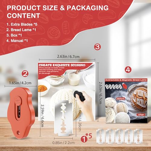 Sourdough Bread Lame Tool with Magnetic Design & 5 Blades – MGVK
