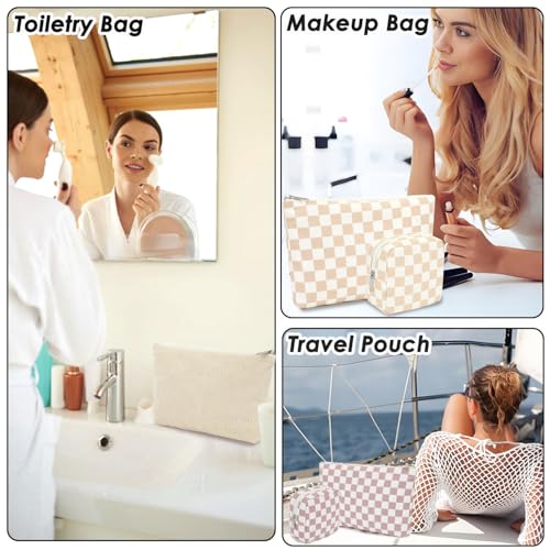 Fammart Corduroy Makeup Bag Travel Cosmetic Organizer with Zipper