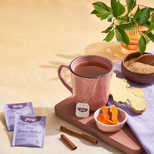 Yogi Kava Stress Relief Tea Cinnamon - 16 Count Organic Herbal Infusion