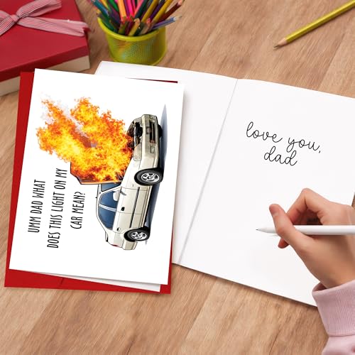 Funny Father's Day Card - Car Trouble Humor for Dads