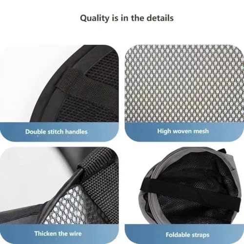 Collapsible Mesh Laundry Hamper with Handles - 14x14x23 Inch