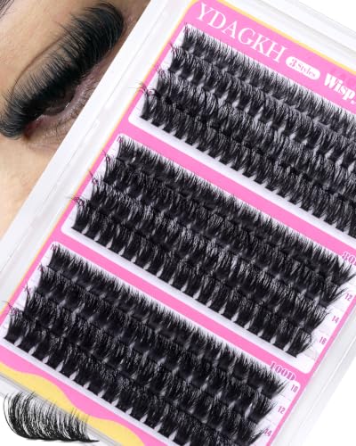 YDAGKH DIY Volume Lash Clusters Fluffy Eyelash Extensions D Curl Wispy