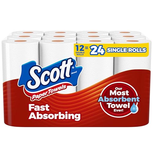 Scott Choose-A-Sheet Paper Towels, 12 Double Rolls, 100 Sheets Each