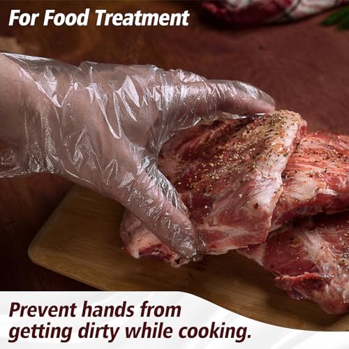 Disposable Food Safe Plastic Gloves 100 Pcs Thickened Kitchen Gloves