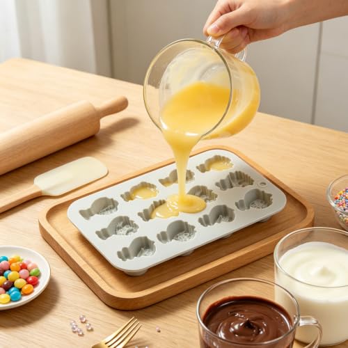 AIBOYA 12-Cavity Flower Bouquet Silicone Candy & Chocolate Mold