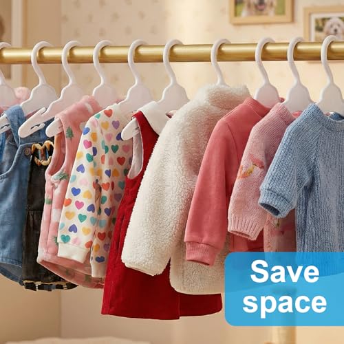 18 Pack Doll Clothes Hangers for 18 Inch Dolls - Non-Slip White Plastic