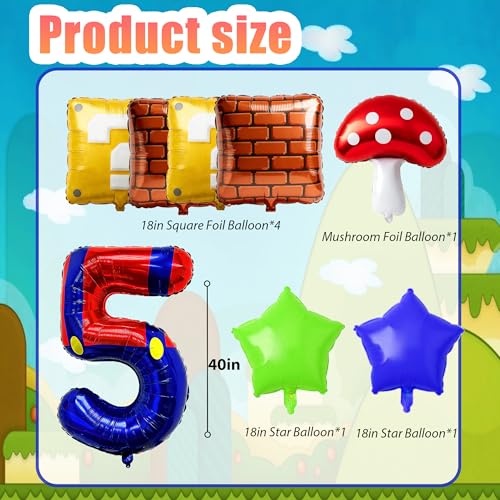 40-Inch Blue Red Number Balloon Set for Birthday Decor - 5