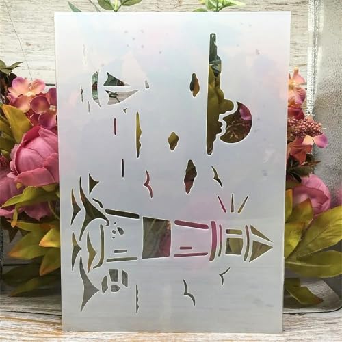 TIAMECH A4 Reusable Lighthouse Stencil for DIY Painting