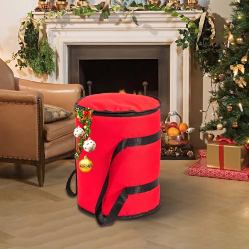 Christmas Lights Storage Bag Waterproof Tear-Resistant Oxford Fabric with Reinforced Handle