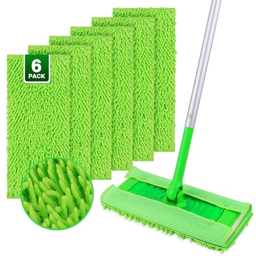 UNIMADE Reusable Microfiber Mop Pads for Swiffer Sweeper - 6 Pack