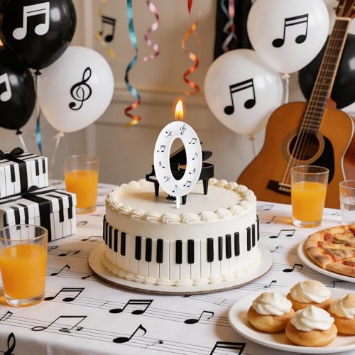 Music Birthday Candle - Number 0 Cake Topper for Parties