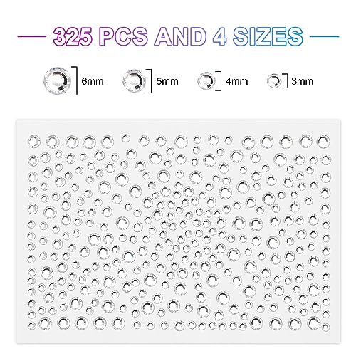 Etercycle Self-Adhesive Face Gems Festival Rhinestones for Makeup & Hair