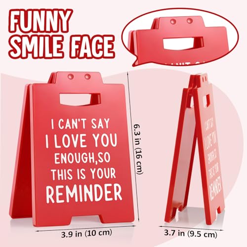 Petalsun Red Mini I Love You Desk Sign - Romantic Gift for Couple