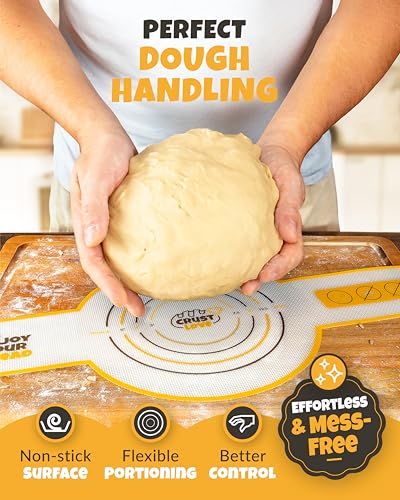 CRUSTLOVE Silicone Bread Sling Set - 2-Pack Sourdough Baking Mats