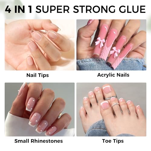 Luckyfairy Solid Nail Glue Gel for Tips 15ml UV Cured