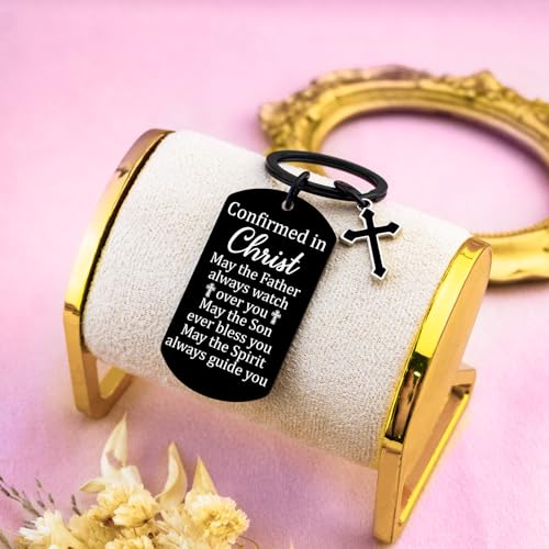 Ibiwe Christian Confirmation Keychain Gift for Boys & Girls