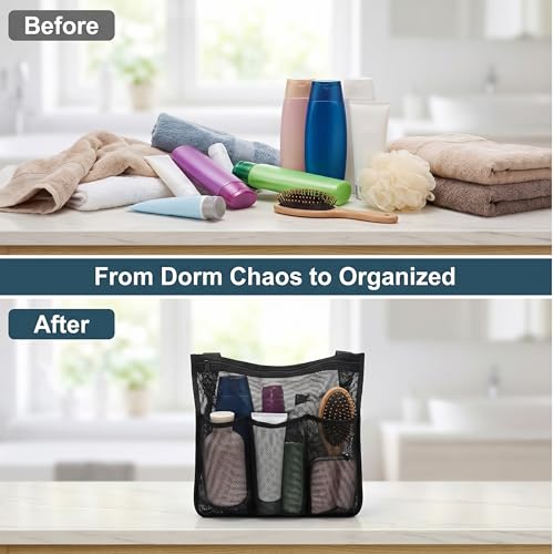 Ocapind Portable Mesh Shower Caddy - Hanging Toiletry Organizer for Gym