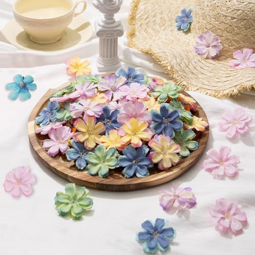 Mini Artificial Flower Heads Bulk 200Pcs for Craft DIY Decorations