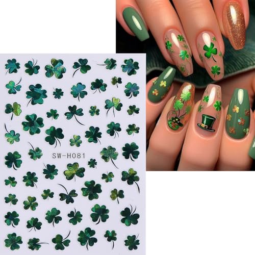 St. Patrick's Day 3D Self-Adhesive Nail Art Stickers Decals 6Pcs