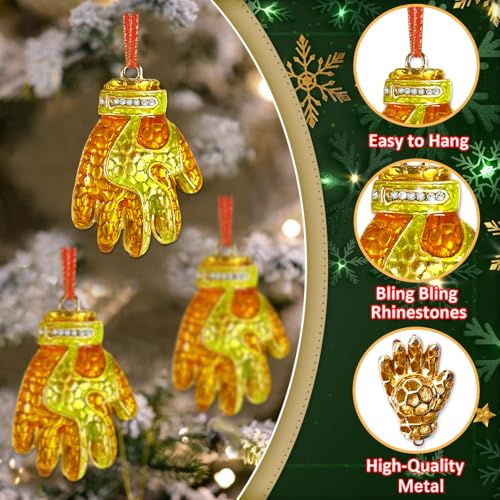 Goalkeeper Glove Christmas Ornament Metal Soccer Tree Decoration