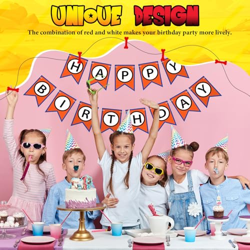 Anime Happy Birthday Bunting Banner with Black Letters