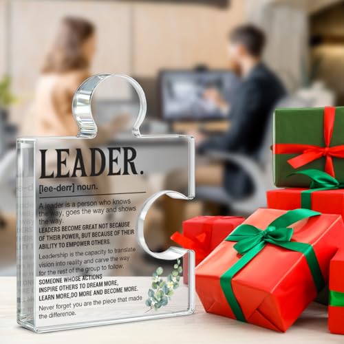 Leadership Gifts for Boss's Day - Acrylic Puzzle Piece Plaque